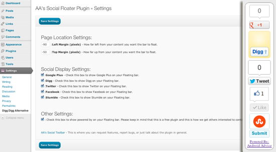Digg Digg Alternative WordPress Plugin